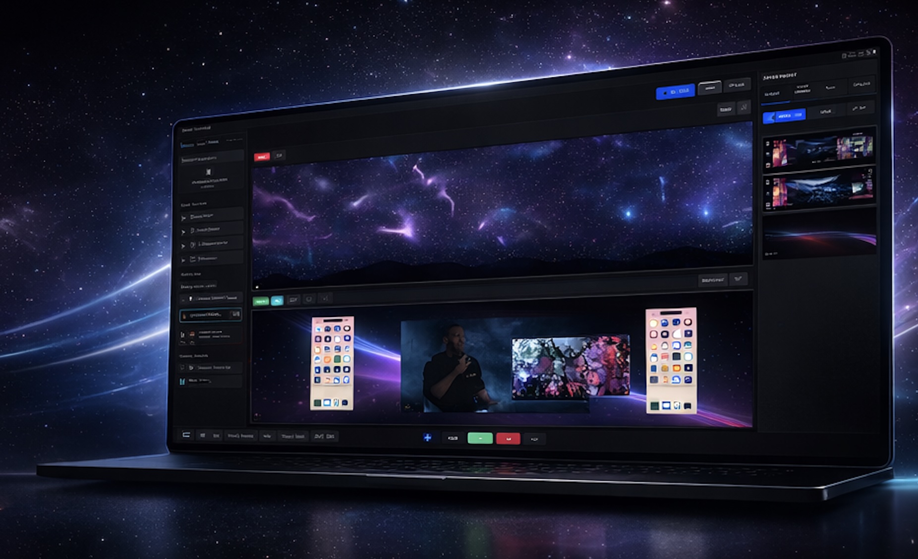 ShowMotion running on a laptop